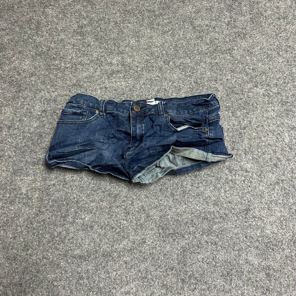 Forever 21 Shorts Womens Size 29 Dark Blue Denim Cuffed Low Rise Casual Summer